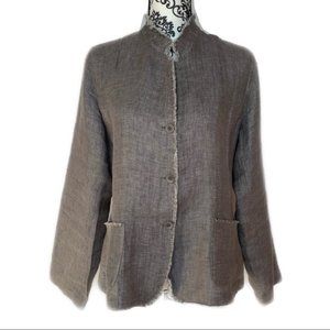 Adorable Eileen Fisher Irish Linen Lightweight Jacket Large - Perfect for Spring